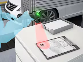 HR-X leyendo números de instrucciones de trabajo