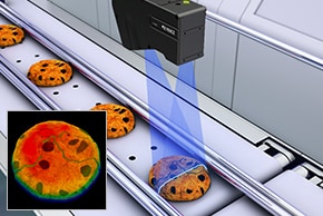 Inspección de defectos en galletas con el perfilómetro láser LJ-X8000