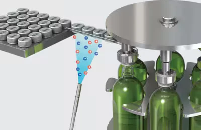 Eliminación de estática en aplicaciones de taponado