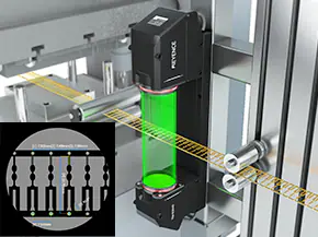 Dimensionamiento en marcos de conexión con el sistema de medición telecéntrico TM-X5000