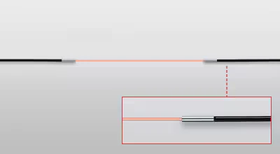 Unidad de fibra Keyence FU-58U ultracompacta de 1 mm de diámetro, con el cable cortado a medida