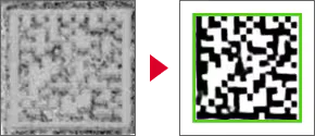 HR-X decodificando un código defectuoso (antes y después)
