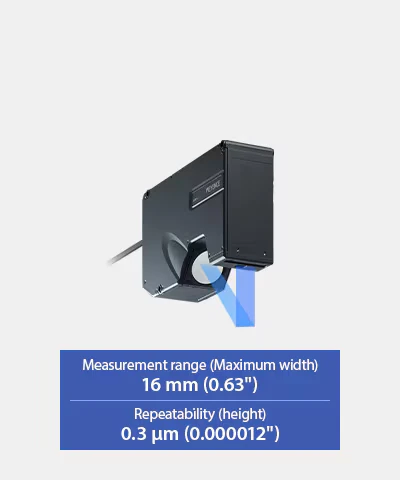 Perfilómetro láser Keyence LJ-X8030 — rango de medición (ancho máximo) 16 mm, repetibilidad de altura 0,3 µm