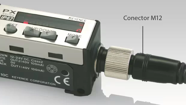 Amplificador PX con conector M12 para cables de alimentación separables