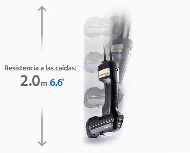 El SJ-LG con protector de goma resiste caídas desde 2,0 m (6,6′)