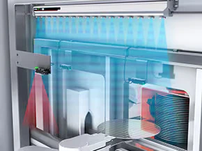 Eliminación de estática en un EFEM (Equipment Front End Module) con el ionizador SJ-Q