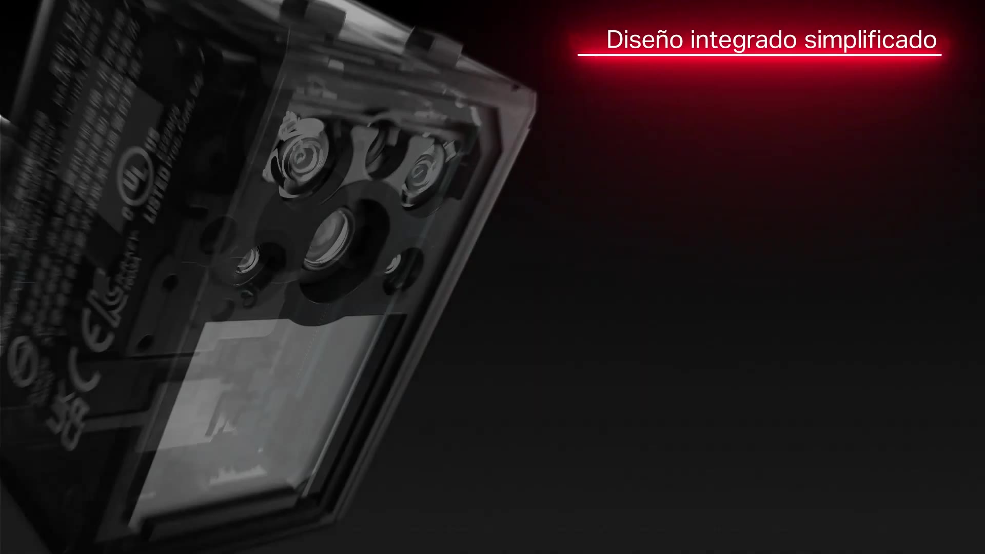 Diseño integrado del SR-X: lente, iluminación y CMOS de alta resolución