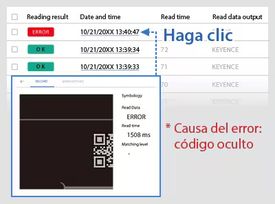 SR Web Tool — Web Traceability Tool: análisis de errores de lectura